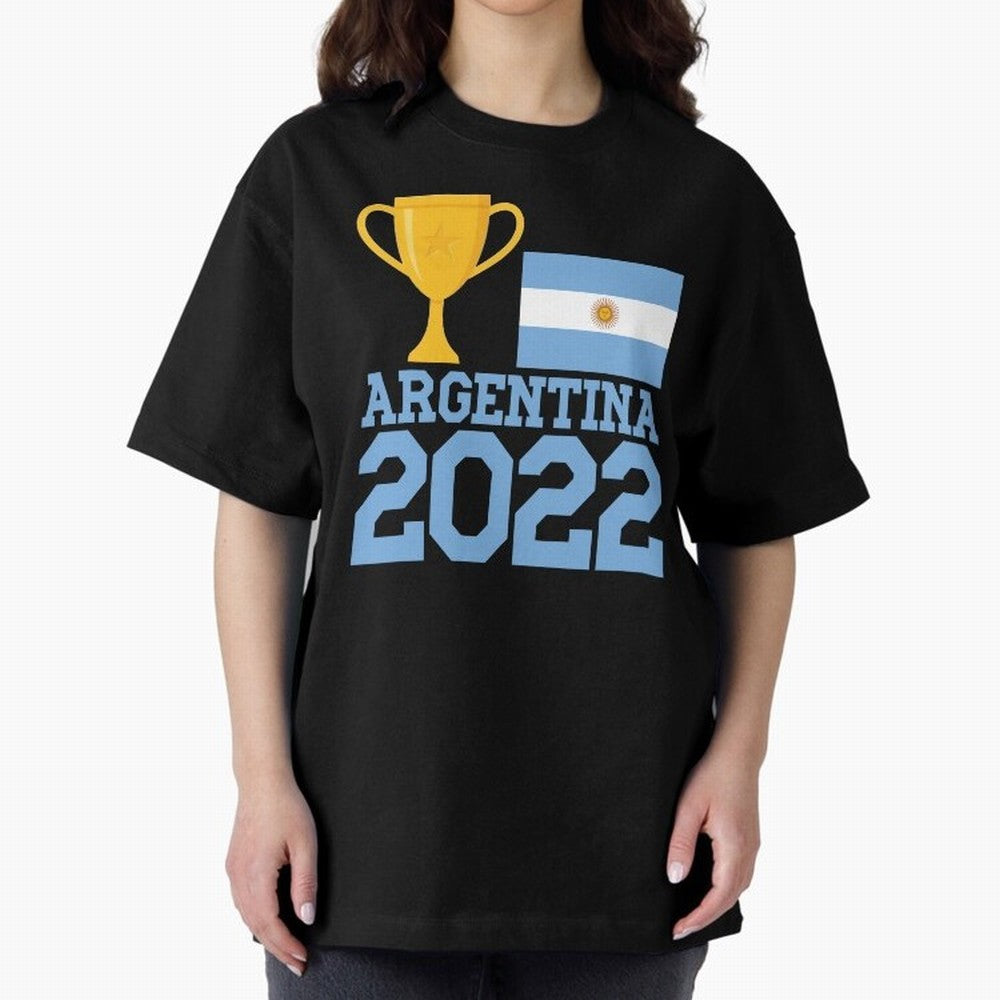 Argentina World Cup Soccer Football 2022, Argentina Soccer Jersey Argentinian Football, Argentina, Argentinian, Qatar World Cup 2022 Oversized T-Shirt Follow the FIFA World Cup 2026 USA Canada Mexico Journey through CR7 and Messi Highlights,