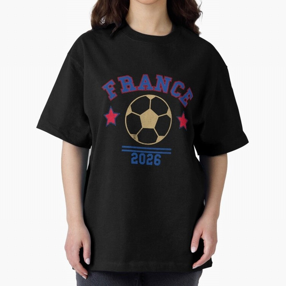 France 2026 ¡ª Vintage Soccer Tee Oversized T-Shirt Celebrate Match Day Hype around FIFA World Cup 2026 Group Stage, Cristiano Ronaldo, Haaland and CR7, Germany, Global Supporter Spirit, Legendary Goals, National Colors and Tournament Celebration;