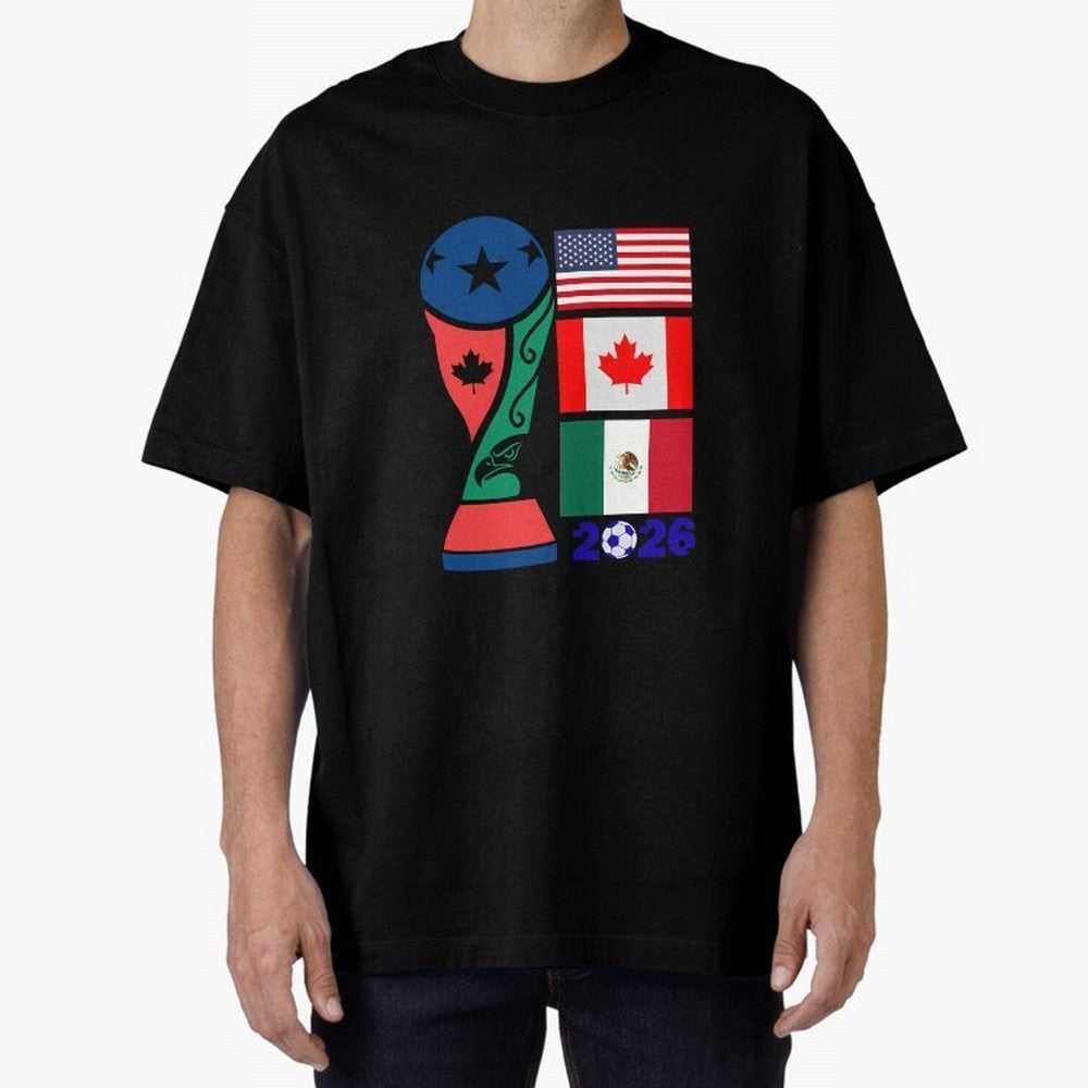 North America Football Unity 2026 Oversized T-Shirt Bring International Match Energy to Global Football Passion for FIFA World Cup 2026 Group Stage, Highlighting Haaland, Argentina and Brazil, Match Day Excitement, Supporter Culture, Golden Goals