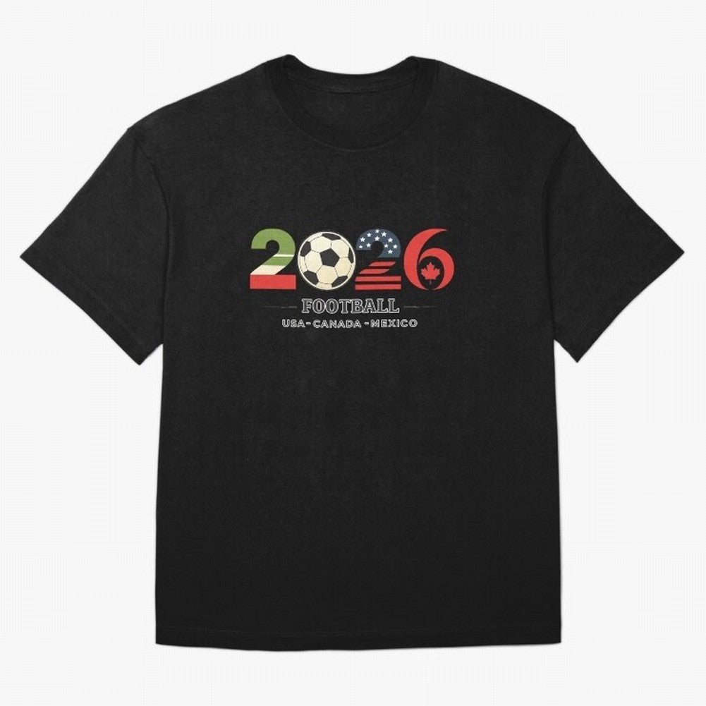 Football 2026 USA Canada Mexico Oversized T-Shirt Show Your Stadium Side during Match Day Hype around FIFA World Cup 2026, Messi, CR7 and Mbappe, Argentina and Brazil, Goal Celebration Energy, Supporter Heritage, Football Icons and Worldwide