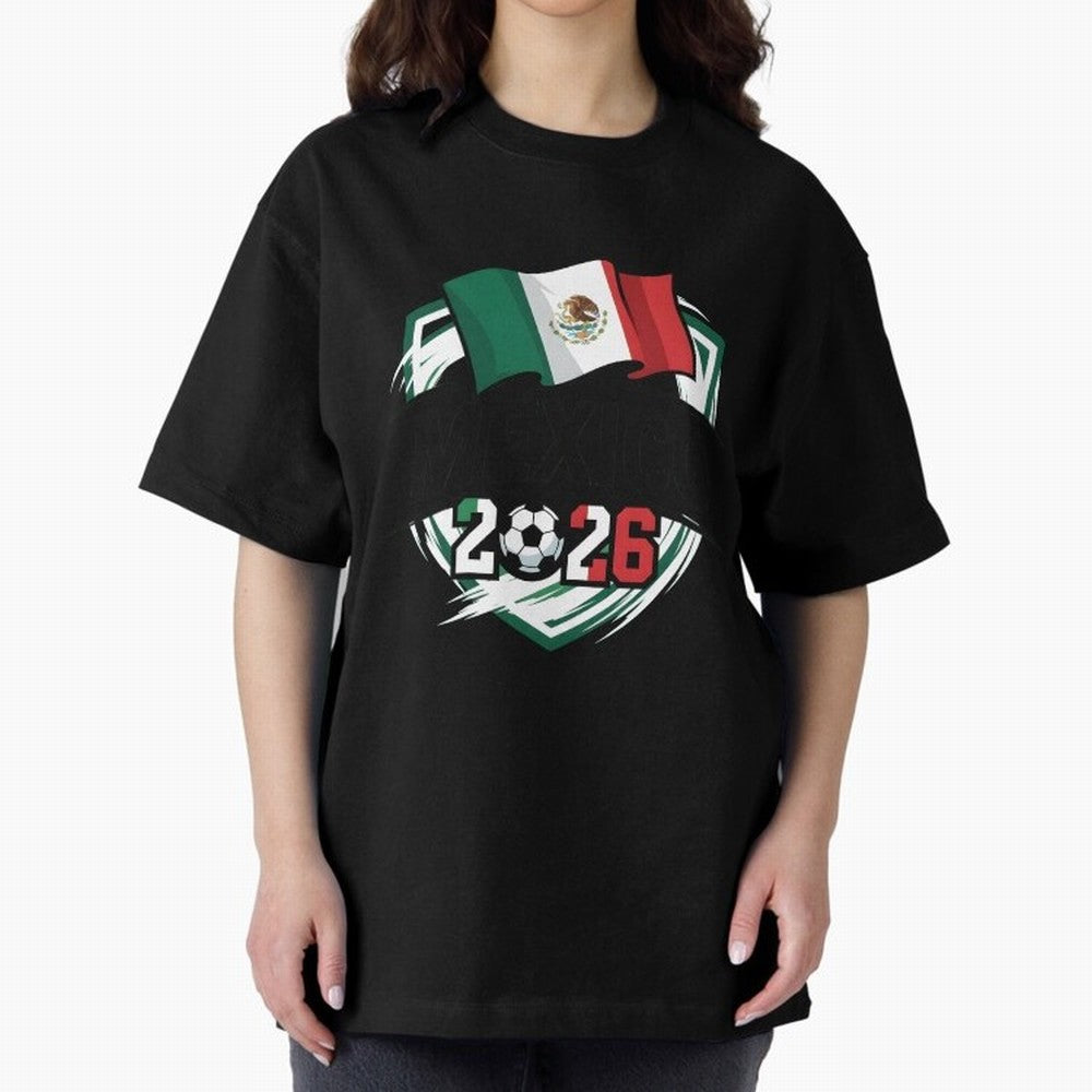 MEXICO World Cup 2026 Gift ¨C MEXICO Football Oversized T-Shirt Keep Football History Alive during FIFA World Cup 2026 Spirit, Featuring France and Portugal, Messi, CR7 and Mbappe, Soccer Culture, Superstar Moments, National Team Dreams and