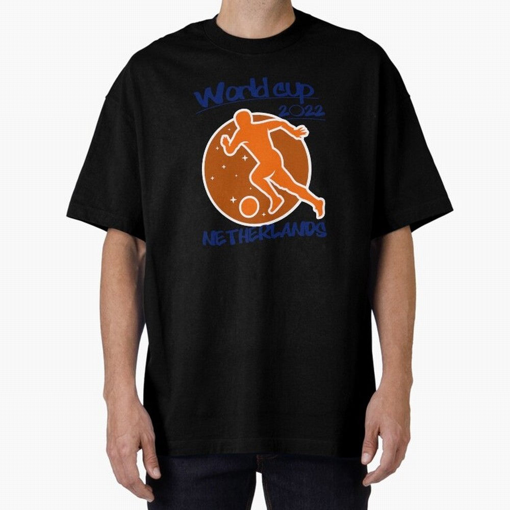 Netherlands World Cup 2022 Oversized T-Shirt Bring a Vintage Feel to the FIFA World Cup 2026 USA Canada Mexico Journey through Mbappe Highlights, Brazil, Portugal and Argentina Pride, Supporter Pride, Iconic Celebrations, Legendary Names and Global