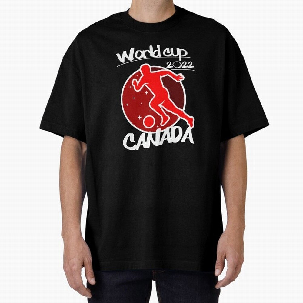 Canada World Cup 2022 Oversized T-Shirt Celebrate Soccer Greatness during FIFA World Cup 2026 for Fans of Cristiano Ronaldo, Haaland and CR7 and Portugal, Bringing Supporter Pride, Iconic Celebrations, Legendary Names and Global Match Day Energy;