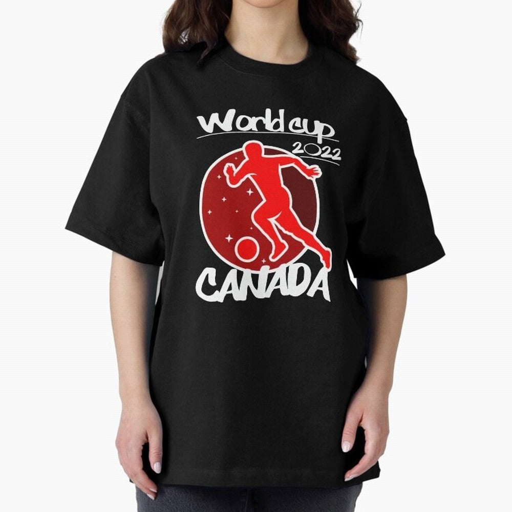 Canada World Cup 2022 Oversized T-Shirt Celebrate Soccer Greatness during FIFA World Cup 2026 for Fans of Cristiano Ronaldo, Haaland and CR7 and Portugal, Bringing Supporter Pride, Iconic Celebrations, Legendary Names and Global Match Day Energy;