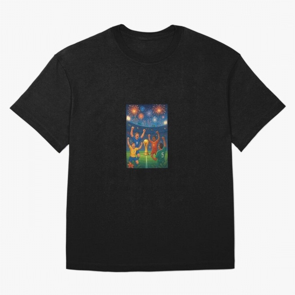 World Cup Oversized T-Shirt Upgrade FIFA World Cup 2026 USA Canada Mexico Spirit, Filled with France and Portugal, Haaland, Supporter Pride, Iconic Celebrations, Legendary Names and Global Match Day Energy; Perfect for Fans, Collectors, Family