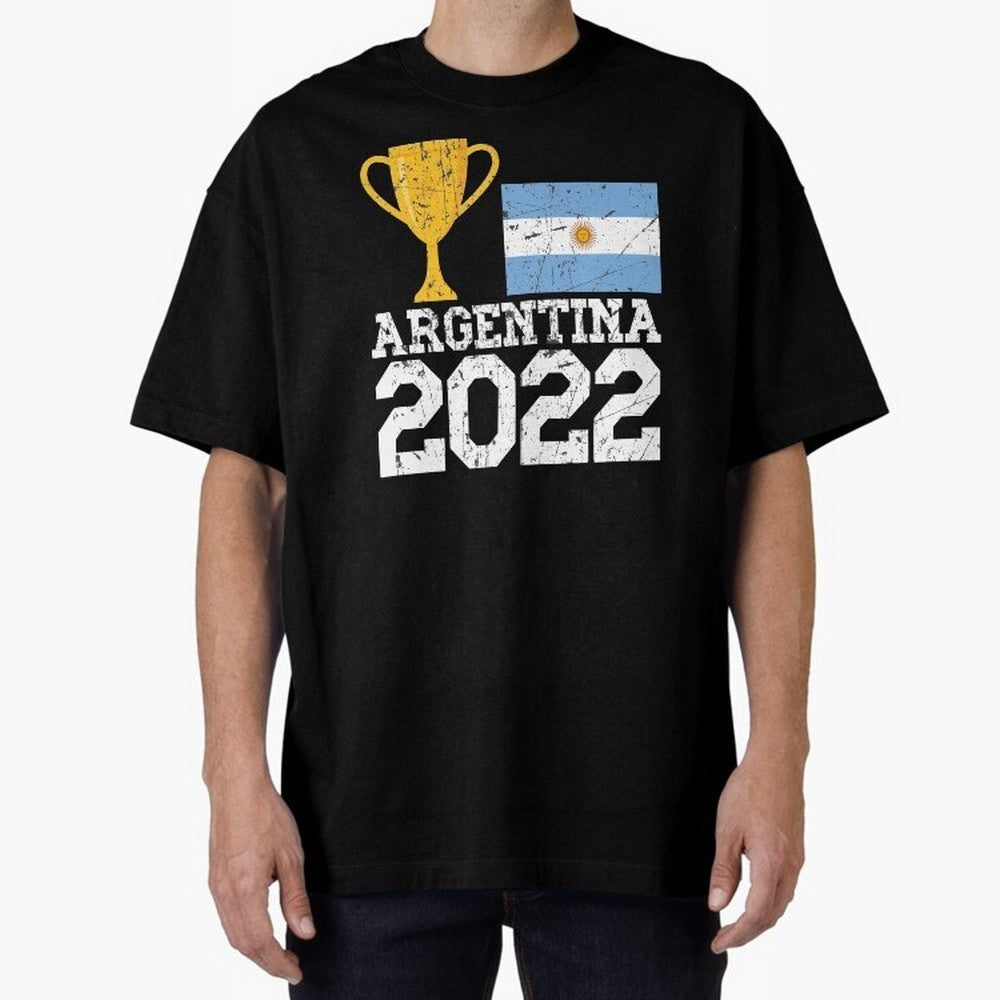 Argentina World Cup Soccer Football 2022, Argentina Soccer Jersey Argentinian Football, Argentina, Argentinian, Qatar World Cup 2022 Oversized T-Shirt Treasure Global Football Passion for FIFA World Cup 2026 USA Canada Mexico, Centered on CR7,