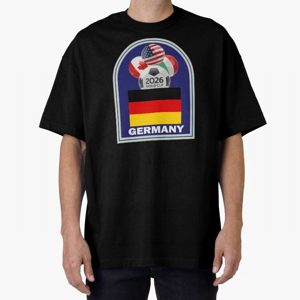 Germany 2026 Soccer T-shirt Oversized T-Shirt Celebrate National Team Dreams in FIFA World Cup 2026 for Fans of Cristiano Ronaldo, Haaland and CR7 and France, Bringing Football History, Final Match Energy, Crowd Noise and Once in a Lifetime