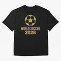 Retro World Soccer 2026 Design Oversized T-Shirt Create FIFA World Cup 2026 Group Stage for Fans of Neymar and Brazil, Portugal and Argentina, Bringing Classic Soccer Heritage, Championship Pressure, Fan Loyalty and International Pride; Ideal for