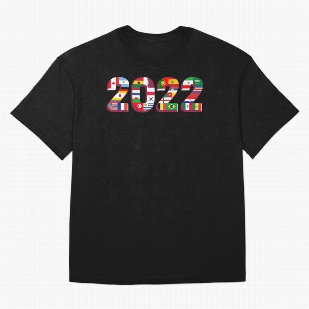 All the 32 Teams that Played in 2022 in Qatar for Football Fans Oversized T-Shirt Capture Stadium Memories from FIFA World Cup 2026 USA Canada Mexico with CR7 and Messi, Argentina and Brazil Energy, Stadium Chants, National Pride, Trophy Dreams and