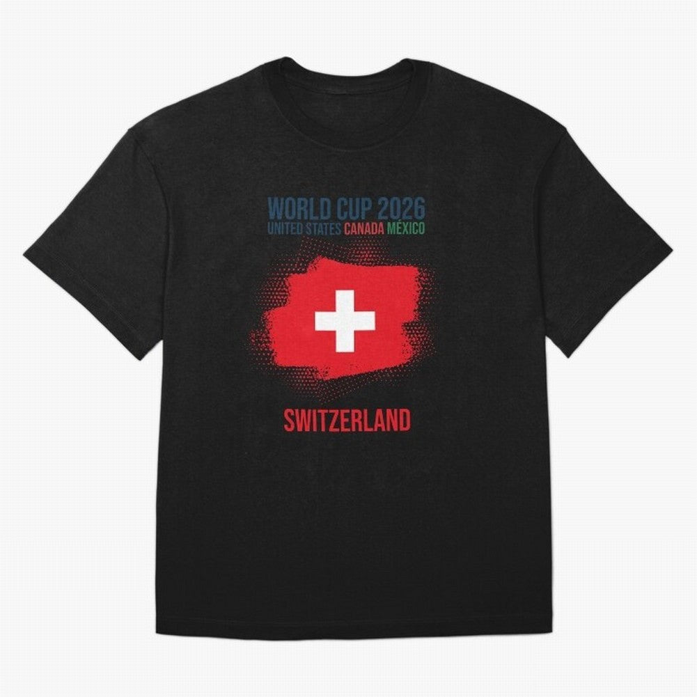 SWETZERLAND WORLD CUP 2026 Oversized T-Shirt Make Every Match About FIFA World Cup 2026 USA Canada Mexico Spirit, Highlighting England, Mbappe and Neymar, Champion Mindset, Group Stage Buzz, Knockout Tension and Passionate Fan Culture; Perfect for