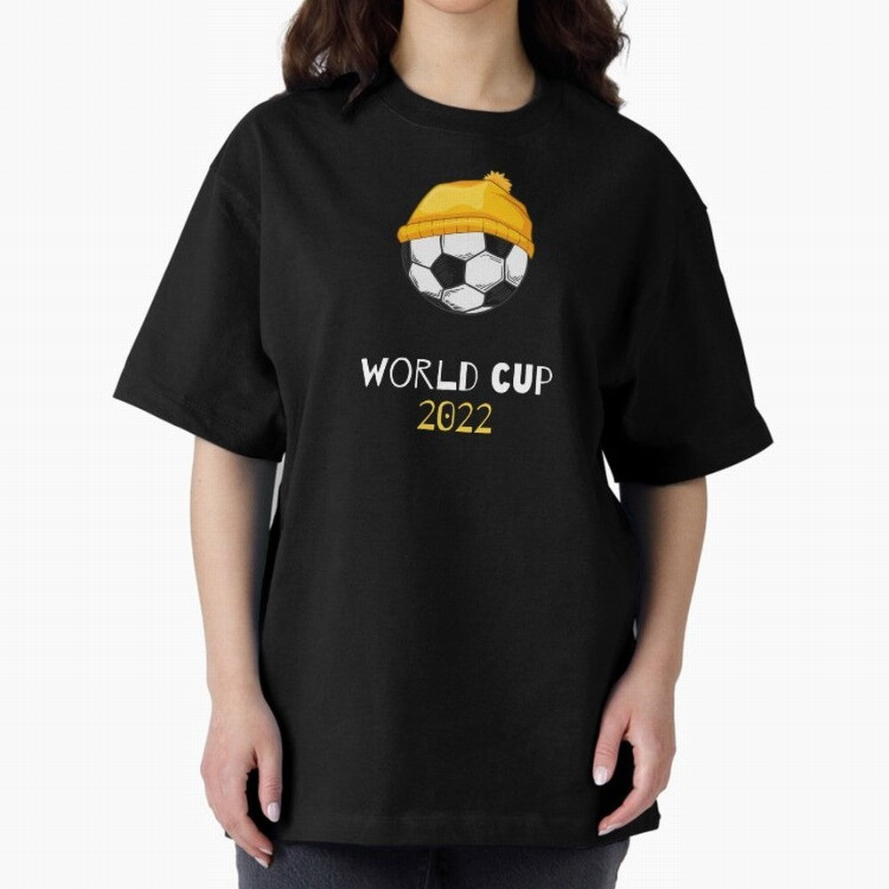 World Cup 2022 Qatar Oversized T-Shirt Follow the Final Road of the FIFA World Cup 2026 Journey through Messi, Neymar and Mbappe Highlights, England and Germany Pride, Champion Mindset, Group Stage Buzz, Knockout Tension and Passionate Fan Culture;
