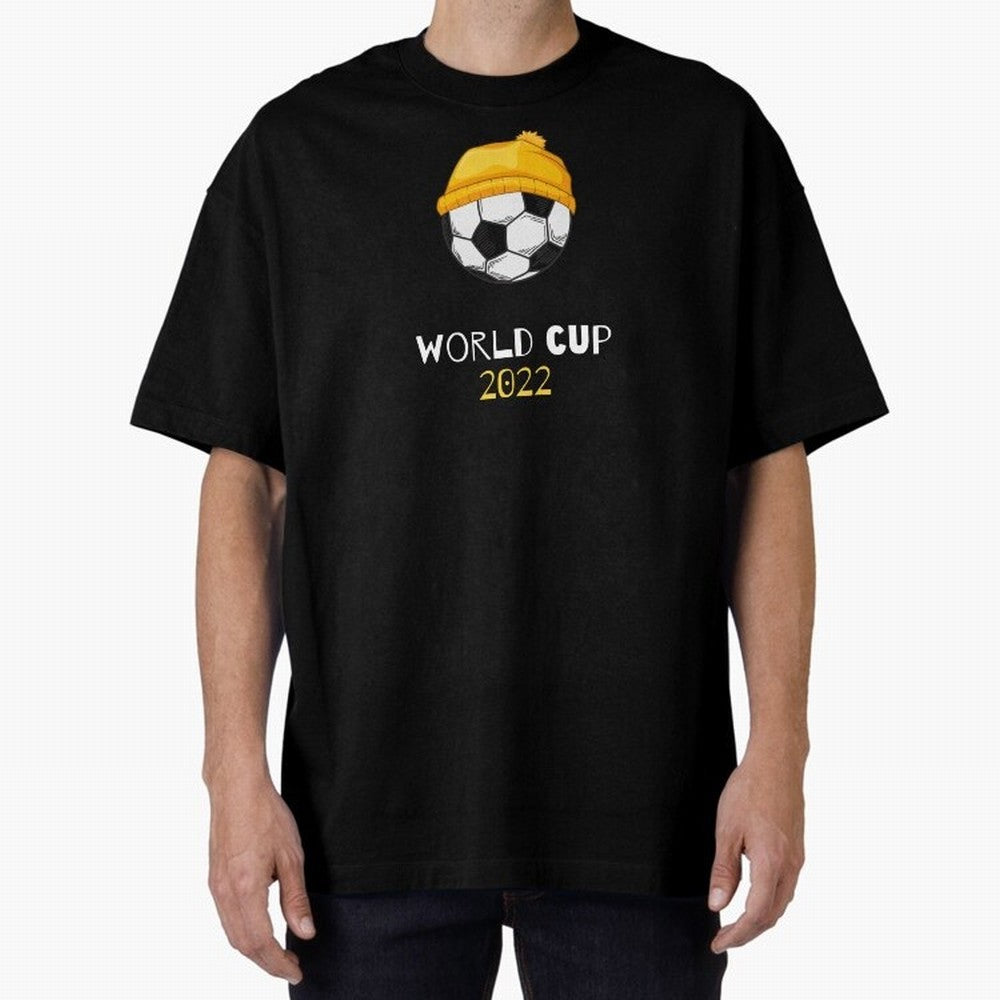 World Cup 2022 Qatar Oversized T-Shirt Follow the Final Road of the FIFA World Cup 2026 Journey through Messi, Neymar and Mbappe Highlights, England and Germany Pride, Champion Mindset, Group Stage Buzz, Knockout Tension and Passionate Fan Culture;