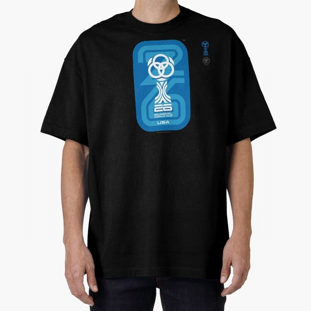 Mundial 26 USA Fan Trophy ¨C Retro Soccer World Cup Inspired Graphic ¨C Modern Football Art Design Oversized T-Shirt Live for the Drama of FIFA World Cup 2026 Built around Messi, CR7 and Mbappe, France Energy, Football Festival Excitement, Trophy
