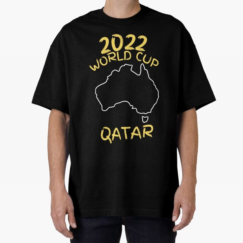 Socceroos World Cup 2022 Qatar Oversized T-Shirt Discover Match Day Hype around FIFA World Cup 2026, Messi, CR7 and Mbappe, Argentina and Brazil, Retro Football Energy, Iconic Rivalries, Trophy Chase Drama and Stadium Atmosphere; Ideal for