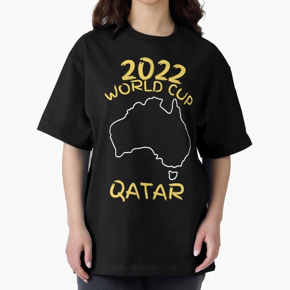 Socceroos World Cup 2022 Qatar Oversized T-Shirt Discover Match Day Hype around FIFA World Cup 2026, Messi, CR7 and Mbappe, Argentina and Brazil, Retro Football Energy, Iconic Rivalries, Trophy Chase Drama and Stadium Atmosphere; Ideal for