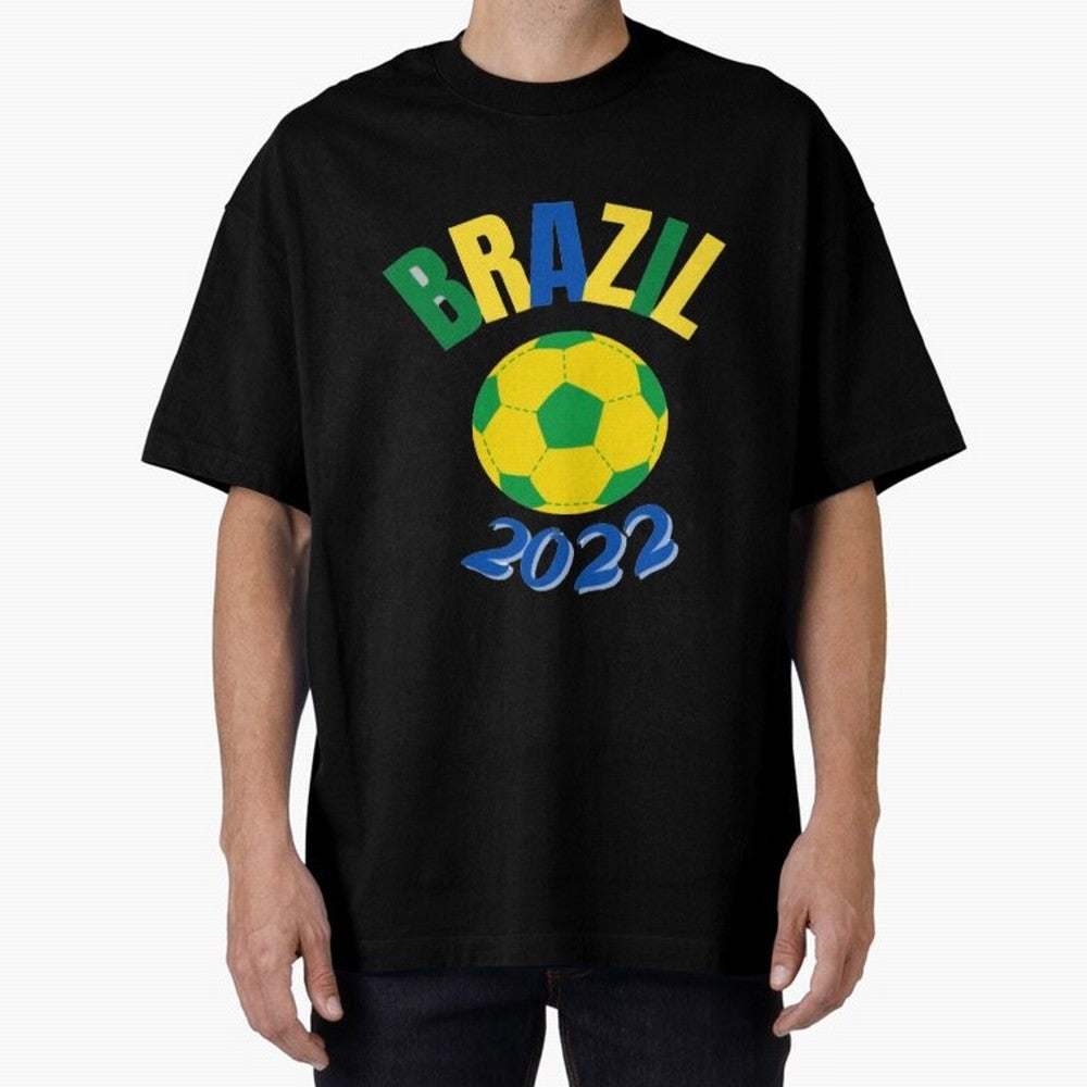 Brazil FIFA world cup 2022 T shirt Oversized T-Shirt Stand Out with Spirit from FIFA World Cup 2026 Group Stage Filled with Mbappe and Neymar, Brazil Energy, Game Day Rituals, Football Legends, Country Pride and the Road to the Final; Built for