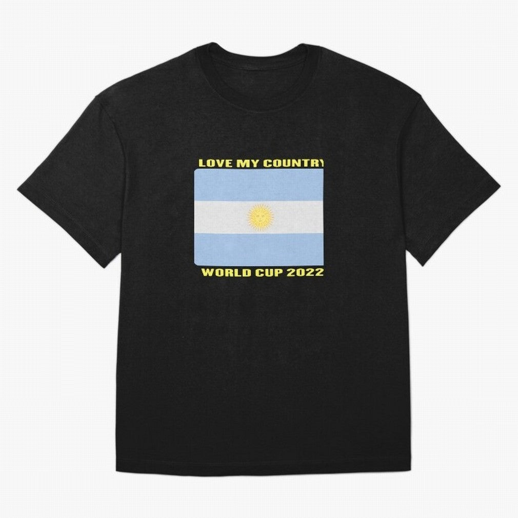 I Love My Country Argentina World Cup 2022 Oversized T-Shirt Enjoy Match Day Hype around FIFA World Cup 2026 Group Stage, Cristiano Ronaldo, France and Portugal, Football History, Final Match Energy, Crowd Noise and Once in a Lifetime Moments;