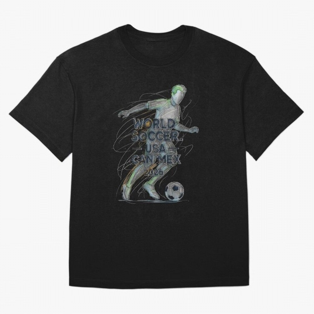 Triumphant Kick 2026 Oversized T-Shirt Support Match Day Hype around FIFA World Cup 2026 USA Canada Mexico, Cristiano Ronaldo, Haaland and CR7, France and Portugal, Champion Mindset, Group Stage Buzz, Knockout Tension and Passionate Fan Culture;
