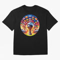 Global Football Fever (The Road to Victory) Oversized T-Shirt Remember Iconic Moments from FIFA World Cup 2026 USA Canada Mexico Spirit, Featuring France and Portugal, Messi, Retro Football Energy, Iconic Rivalries, Trophy Chase Drama and Stadium