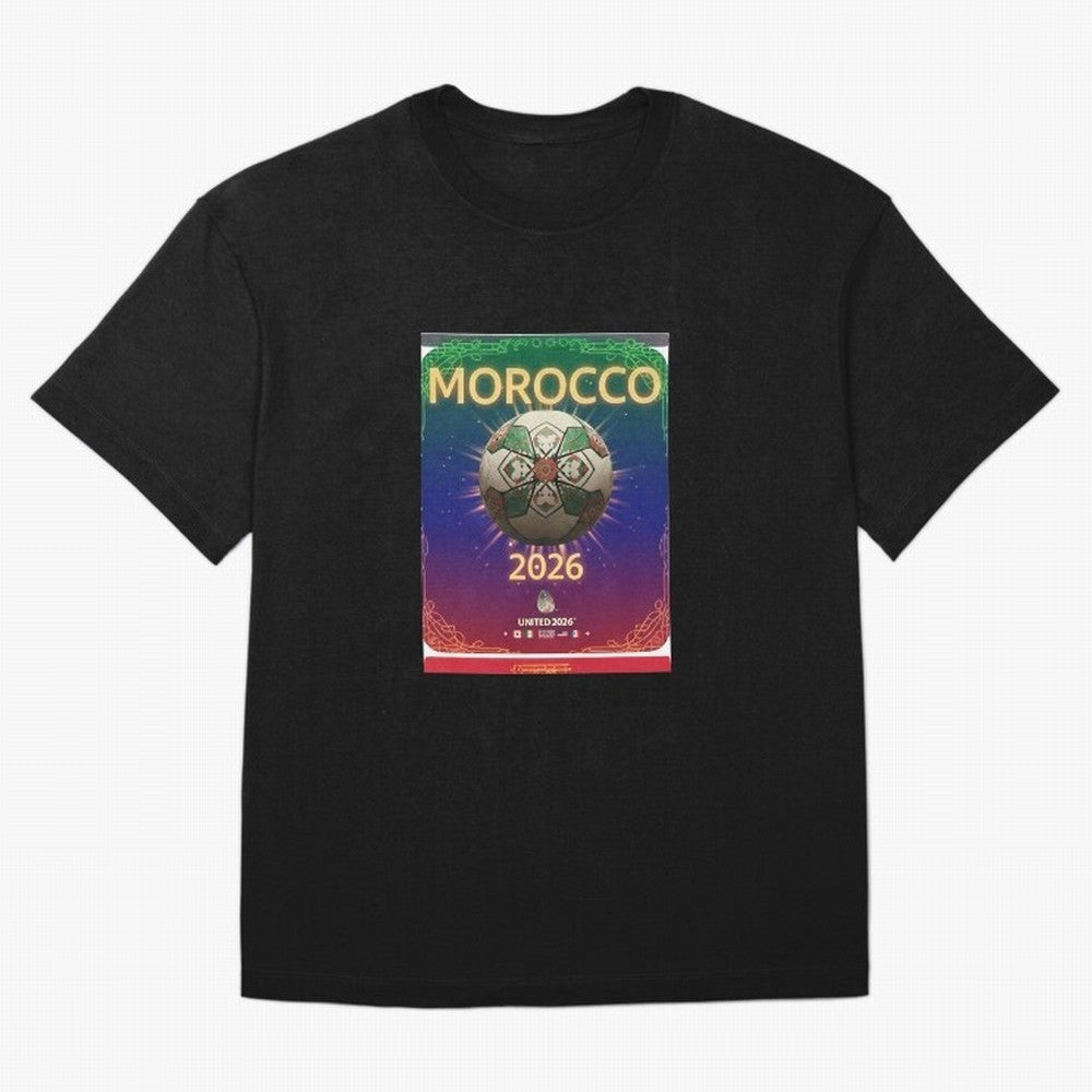 Morocco 2026 World Cup - Traditional Zellige Football Oversized T-Shirt Honor the FIFA World Cup 2026 Journey through Haaland Highlights, England, France and Netherlands Pride, Football Passion, Legendary Performances, Festival Vibes and Supporter