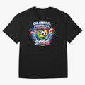 Global Football Unites 2026 USA Canada Mexico Oversized T-Shirt Carry National Pride through FIFA World Cup 2026 for Fans of Cristiano Ronaldo, Haaland and CR7 and Argentina and Brazil, Bringing Football History, Final Match Energy, Crowd Noise and