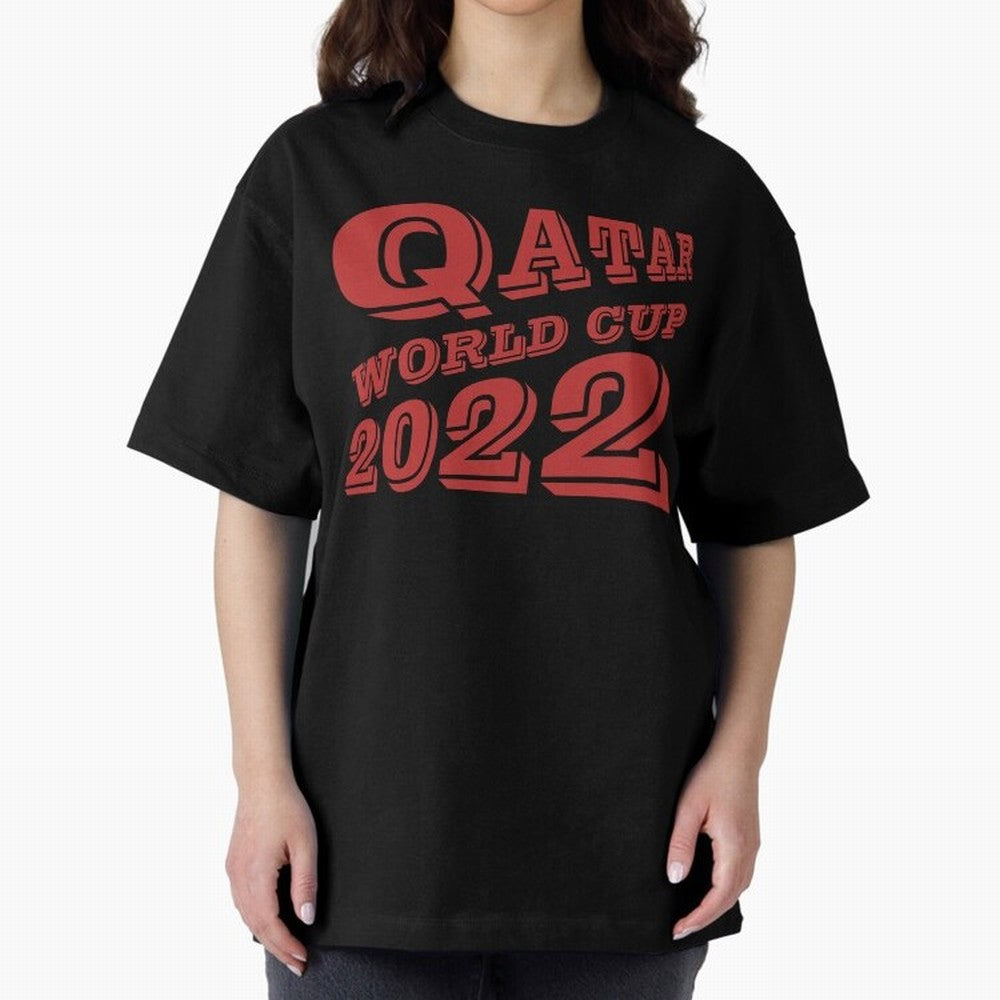 Qatar World Cup 2022 Oversized T-Shirt Capture Stadium Memories from the FIFA World Cup 2026 Group Stage Journey through Neymar Highlights, Portugal, Spain and Germany Pride, Soccer Culture, Superstar Moments, National Team Dreams and Competitive