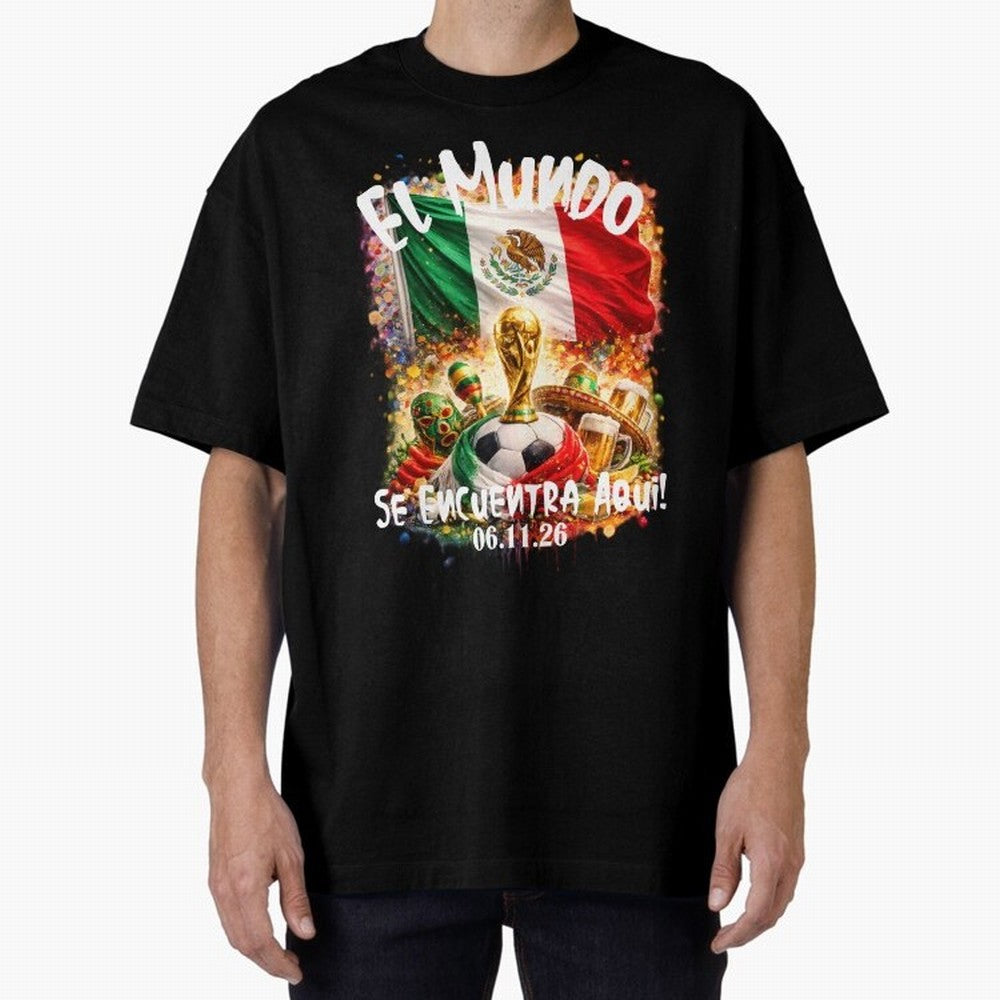 World Cup 2026 Oversized T-Shirt Celebrate Every Goal in FIFA World Cup 2026 for Fans of Neymar, Haaland and Cristiano Ronaldo and Brazil, Portugal and Argentina, Bringing Football Festival Excitement, Trophy Ambitions, Country Rivalries and Star