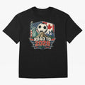 Road to 2026 USA Mexico Canada Soccer Design Oversized T-Shirt Celebrate the Stars of the FIFA World Cup 2026 Journey through Messi Highlights, Netherlands Pride, Goal Celebration Energy, Supporter Heritage, Football Icons and Worldwide Tournament