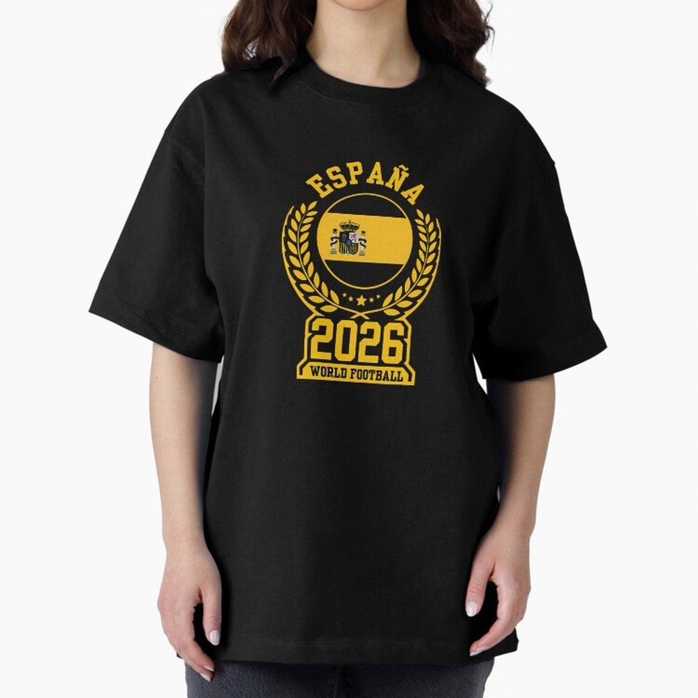 Spain World Football 2026 T-Shirt_87604013 Oversized T-Shirt Support Iconic Players in FIFA World Cup 2026 Group Stage Spirit, Inspired by Spain, Messi, Neymar and Mbappe, Supporter Pride, Iconic Celebrations, Legendary Names and Global Match Day