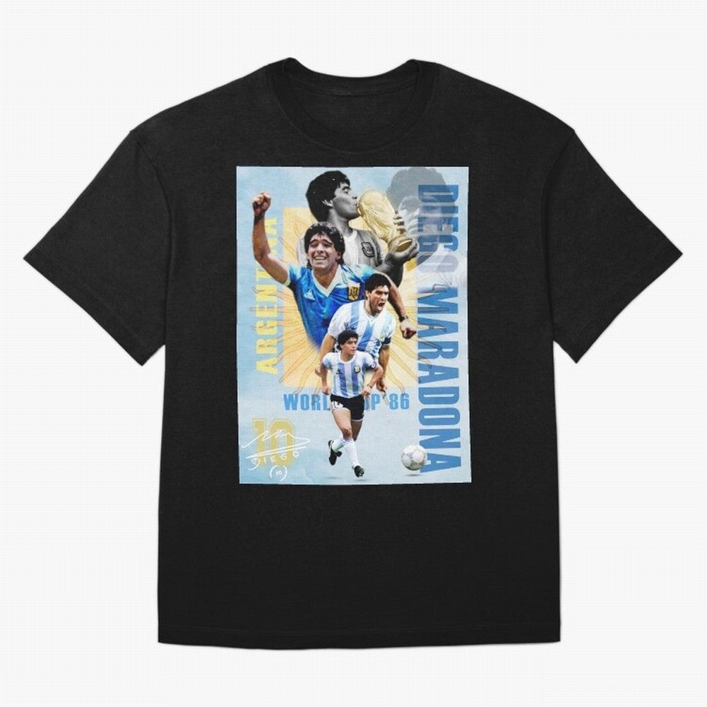 Diego Maradona Argentina Poster - Iconic World Cup Legend Art Print Oversized T-Shirt Remember the FIFA World Cup 2026 Journey through CR7 Highlights, France Pride, Football Festival Excitement, Trophy Ambitions, Country Rivalries and Star Player