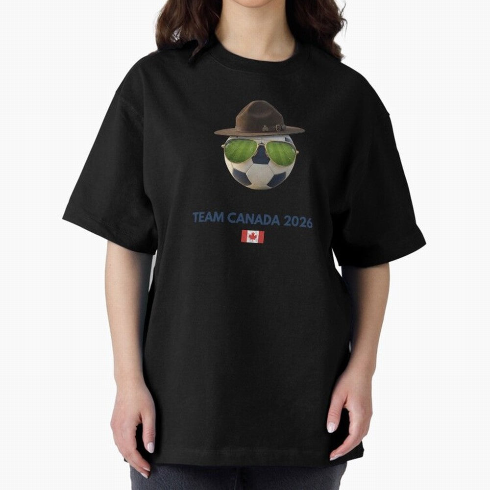 Soccer Fan Gear: Team Canada 2026 Oversized T-Shirt Feel the Trophy Chase of FIFA World Cup 2026 Group Stage for Fans of Messi and Spain, Bringing Football Passion, Legendary Performances, Festival Vibes and Supporter Community; Made for Die Hard