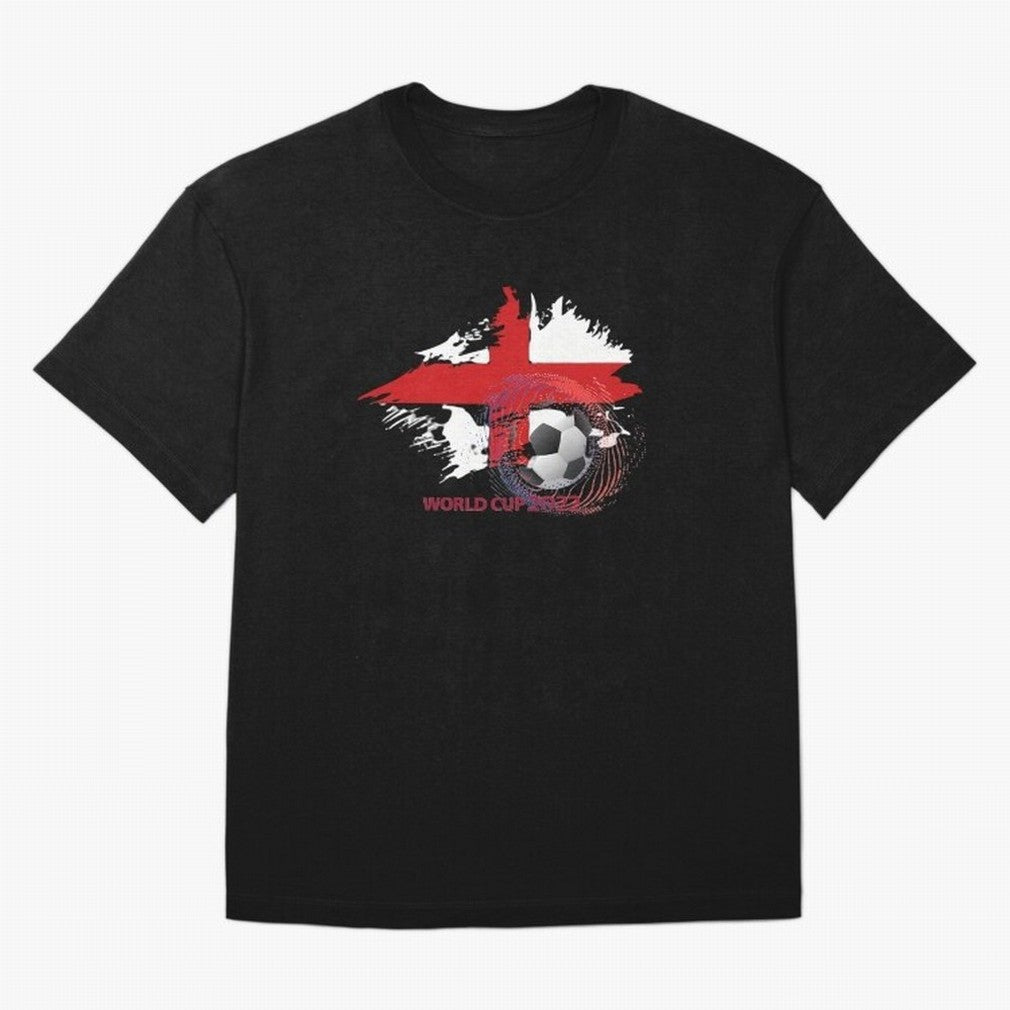 England World Cup 2022 Oversized T-Shirt Bring a Champion Mindset to FIFA World Cup 2026 Group Stage for Fans of Cristiano Ronaldo and Brazil, Portugal and Argentina, Bringing Football Festival Excitement, Trophy Ambitions, Country Rivalries and