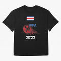 World Cup Qatar 2022 Costa Rica Oversized T-Shirt Back Your Heroes with Global Football Passion for FIFA World Cup 2026, Celebrating Neymar, Netherlands, Championship Spirit, Famous Goals, Roaring Crowds and International Football Unity; Great for