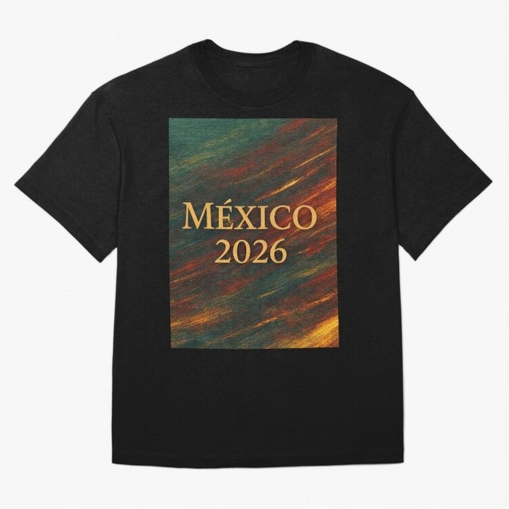 Mexico 2026 Arc of Color - Elegant and Luxury Design for Soccer Fans Oversized T-Shirt Showcase FIFA World Cup 2026 Group Stage Built around CR7 and Messi, Spain Energy, Goal Celebration Energy, Supporter Heritage, Football Icons and Worldwide