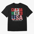Canada Mexico USA 2026 World Cup Host Nations Oversized T-Shirt Show Your Tournament Heart for FIFA World Cup 2026 Centered on Cristiano Ronaldo, Haaland and CR7, England Energy, Supporter Pride, Iconic Celebrations, Legendary Names and Global