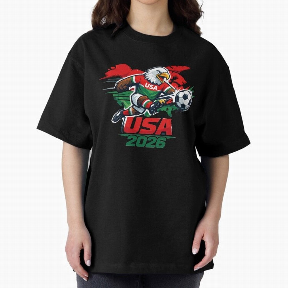 USA Canada Mexico Soccer Cup Oversized T-Shirt Carry the Dream of FIFA World Cup 2026 Group Stage Connected to Messi, Neymar and Mbappe, England, France and Netherlands Energy, Classic Soccer Heritage, Championship Pressure, Fan Loyalty and