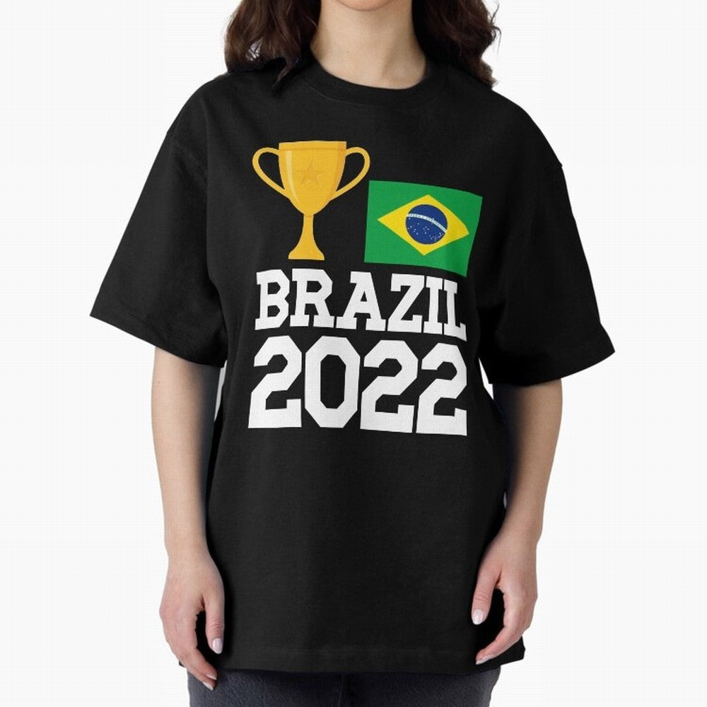Brazil Soccer Team Fan Football Brazilian Flag 2022 T-Shirt - Brazil T shirt Soccer - Brazil Flag Vintage - Brazilian Oversized T-Shirt Show Championship Spirit for Match Day Hype around FIFA World Cup 2026, Cristiano Ronaldo, Argentina, Goal