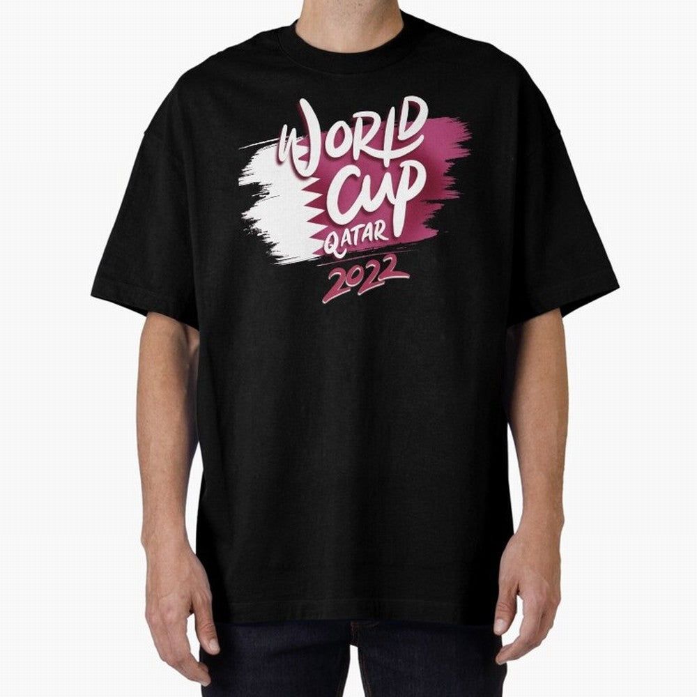Qatar 2022 Oversized T-Shirt Fuel FIFA World Cup 2026 USA Canada Mexico Spirit, Celebrating France, Mbappe, Classic Soccer Heritage, Championship Pressure, Fan Loyalty and International Pride; Perfect for People Who Love Argentina, Brazil, France,