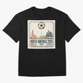 Retro North America 2026 Soccer Vintage Graphic Oversized T-Shirt Celebrate Every Goal in FIFA World Cup 2026 for Fans of Neymar, Haaland and Cristiano Ronaldo and Argentina and Brazil, Bringing Champion Mindset, Group Stage Buzz, Knockout Tension