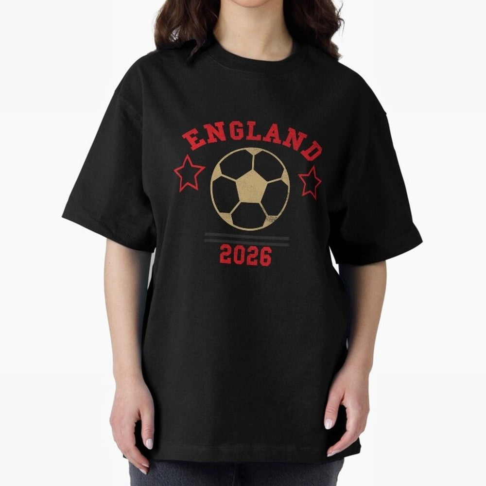 England ¡ª Vintage Soccer Tee Oversized T-Shirt Live the Energy of the FIFA World Cup 2026 Group Stage Journey through Mbappe Highlights, Portugal Pride, Goal Celebration Energy, Supporter Heritage, Football Icons and Worldwide Tournament Joy;