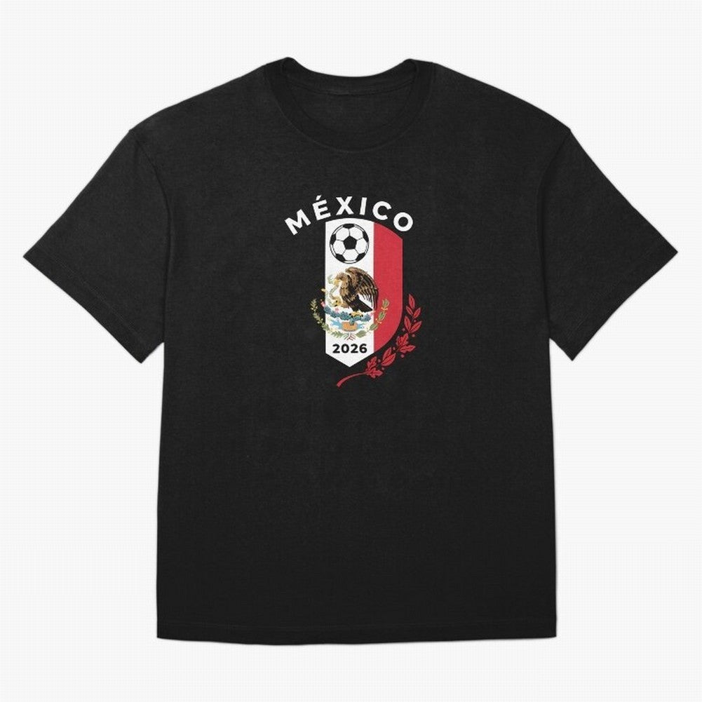 Mexico Emblem World Cup Soccer 2026 Football Crew T-Shirt_83050167 Oversized T-Shirt Celebrate Every Goal in the FIFA World Cup 2026 USA Canada Mexico Journey through Messi, CR7 and Mbappe Highlights, Brazil Pride, Game Day Rituals, Football