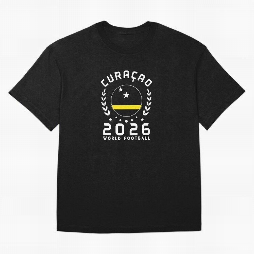 World Cup 2026 Curacao Football Fan Curacaoan Supporter T-Shirt_85310550 Oversized T-Shirt Capture FIFA World Cup 2026 Spirit, Made for France and Portugal, Messi and Cristiano Ronaldo, Match Day Excitement, Supporter Culture, Golden Goals and