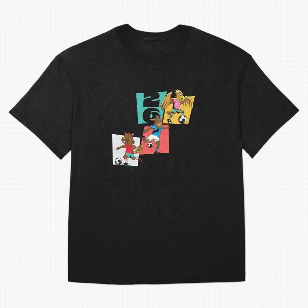 North America Mascots 2 T-Shirt_83568192 Oversized T-Shirt Feel FIFA World Cup 2026 for Fans of Haaland and Mbappe and England, France and Netherlands, Bringing Match Day Excitement, Supporter Culture, Golden Goals and Global Football Passion;