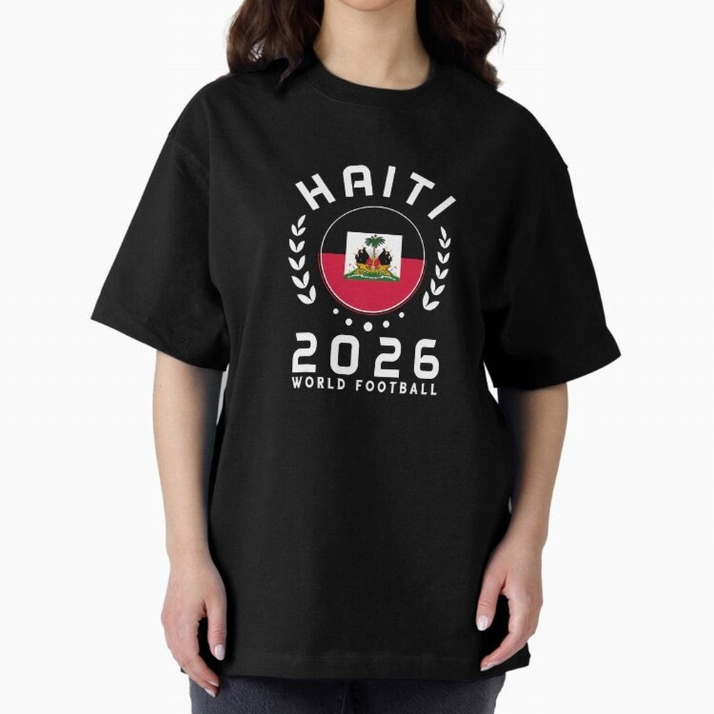 World Cup 2026 Haiti Football Fan Haitian Supporter T-Shirt_84687246 Oversized T-Shirt Celebrate Global Passion for Match Day Hype around FIFA World Cup 2026 Group Stage, CR7 and Messi, Spain and Netherlands, Fan Favorite Moments, National Team