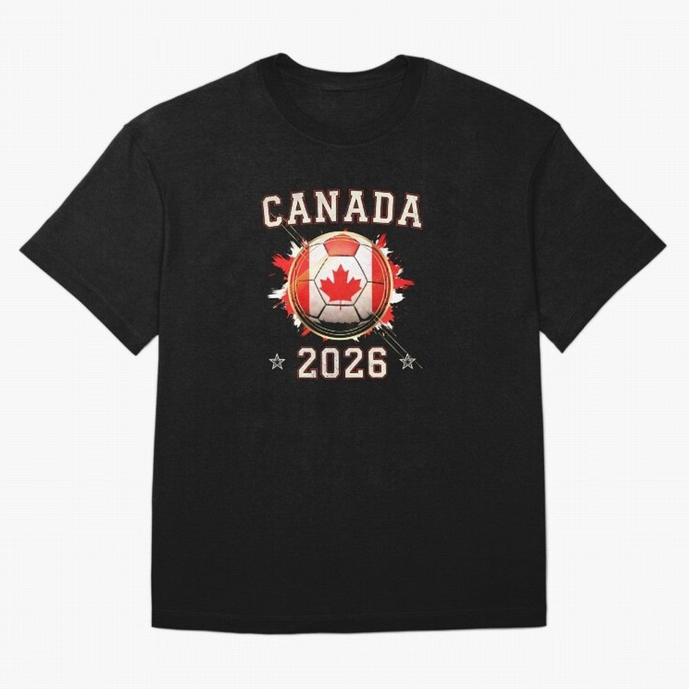 Front Print Canada Soccer World Cup 2026 - Canadian Fan Gift T-Shirt_84561562 Oversized T-Shirt Support Your Favorite Stars during the FIFA World Cup 2026 Group Stage Journey through CR7 Highlights, France and Portugal Pride, Championship Spirit,