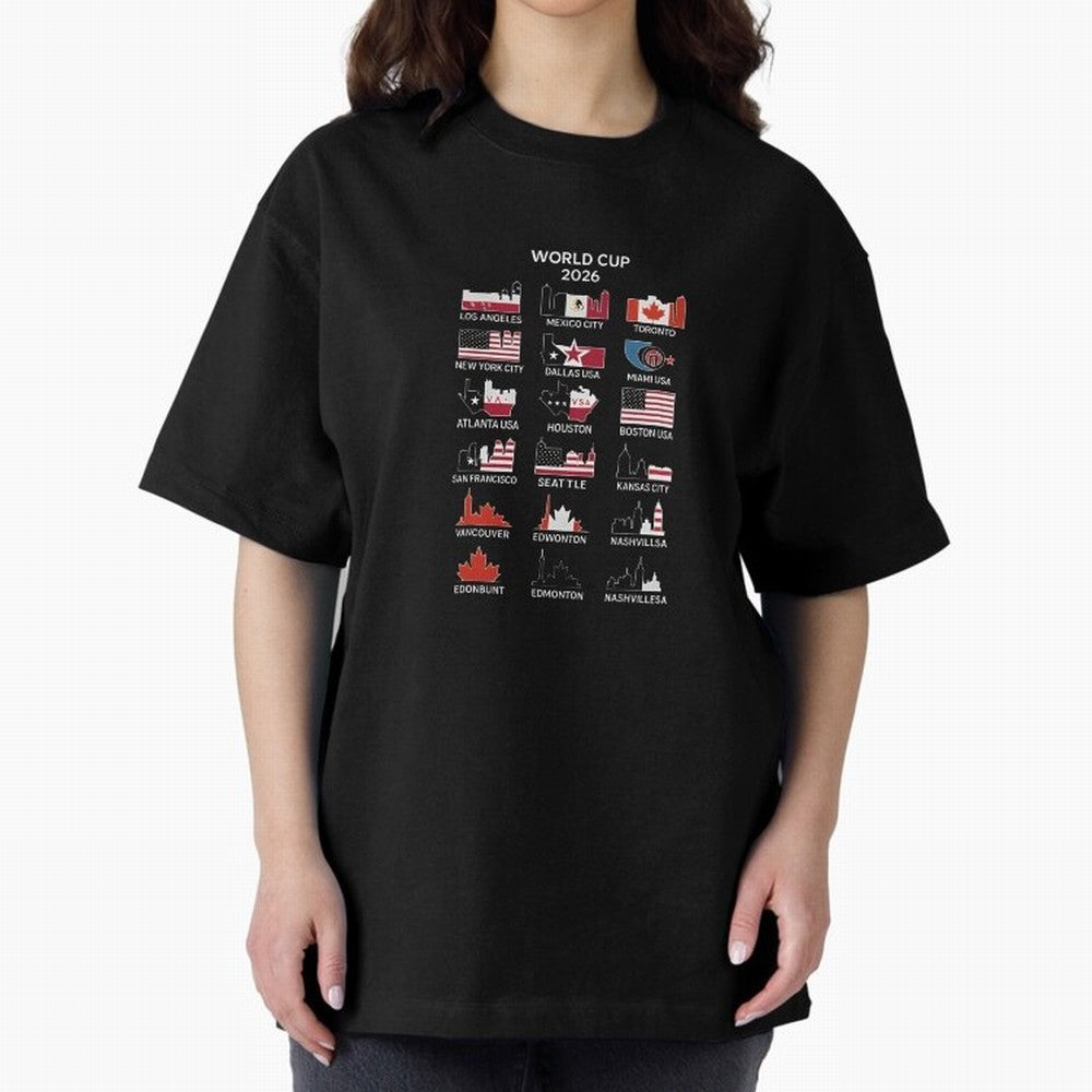 World Cup 2026 Host Cities T-Shirt_84292126 Oversized T-Shirt Show Your Love for FIFA World Cup 2026 Built around Cristiano Ronaldo, Haaland and CR7, England, France and Netherlands Energy, Match Day Excitement, Supporter Culture, Golden Goals and