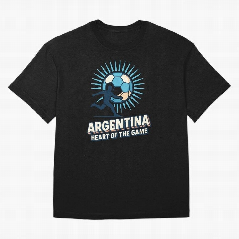 Argentina Heart of the Game ¨C Retro Soccer Fan Design Oversized T-Shirt Make Game Day About the FIFA World Cup 2026 Journey through Cristiano Ronaldo, Haaland and CR7 Highlights, England, France and Netherlands Pride, Champion Mindset, Group Stage