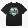 World Soccer Tournament Cup 2026 Seattle Oversized T-Shirt Stand with FIFA World Cup 2026 Spirit, Capturing England, France and Netherlands, Messi, CR7 and Mbappe, Match Day Excitement, Supporter Culture, Golden Goals and Global Football Passion;