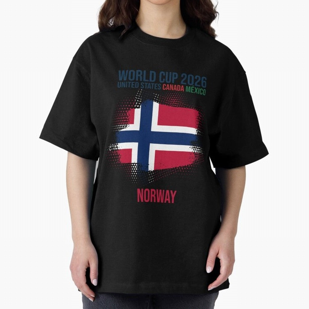 NORWAY WORLD CUP 2026 Oversized T-Shirt Represent the Passion of FIFA World Cup 2026 Inspired by Neymar, Argentina Energy, Game Day Rituals, Football Legends, Country Pride and the Road to the Final; Perfect for Fans, Collectors, Family Gatherings,