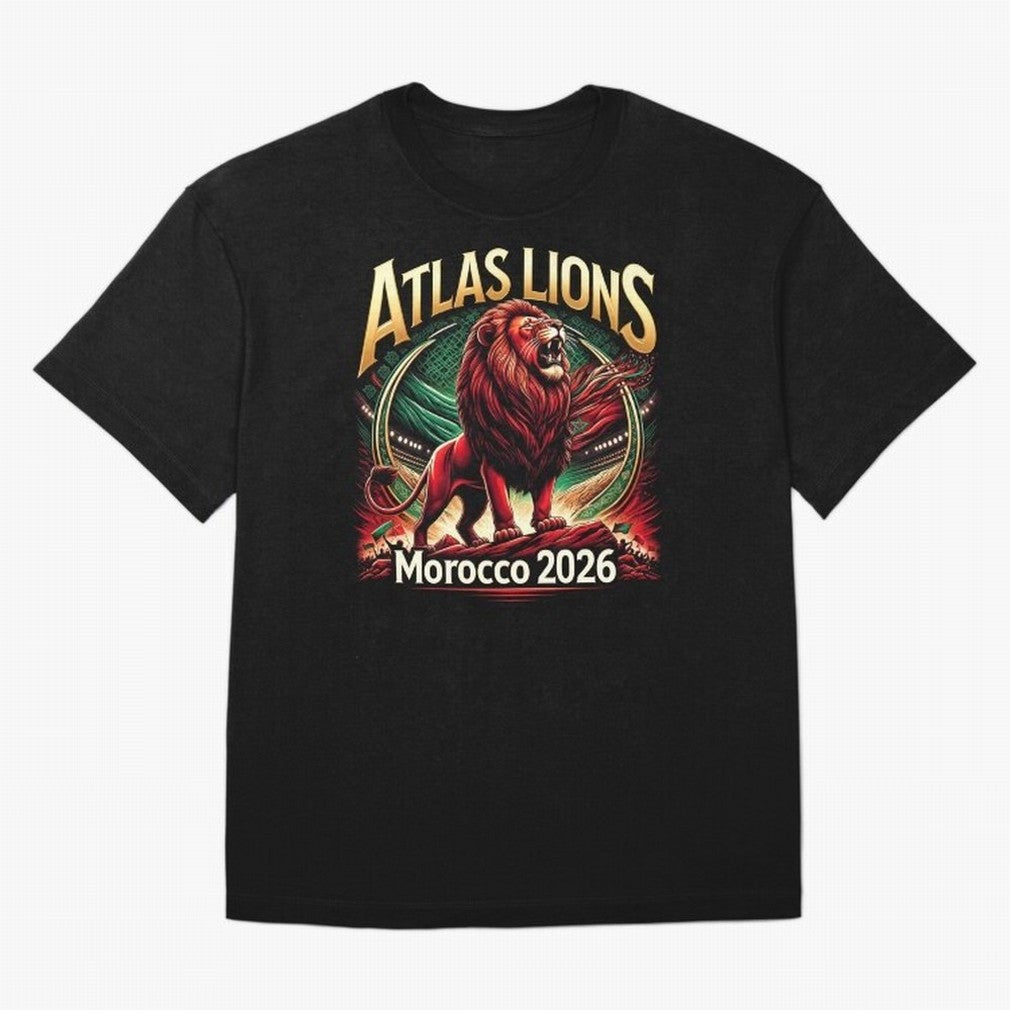 Morocco Football - World Cup 2026 Oversized T-Shirt Make Game Day About FIFA World Cup 2026 Group Stage Connected to CR7 and Messi, Spain and Netherlands Energy, Football Passion, Legendary Performances, Festival Vibes and Supporter Community;